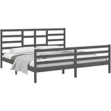  Za krevet od masivne borovine sivi 200 x 200 cm | shoptok.hr