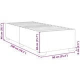 vidaXL okvir za krevet svjetlosivi 90 x 200 cm baršunasti | shoptok.hr