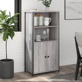 vidaXL Visoka omara siva sonoma 62x36x121,5 cm inženirski les Cene