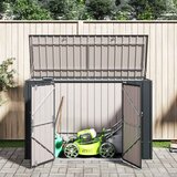  Kutija za spremanje u vrtu Crna 214 x 82 x 132 cm Čelik | shoptok.hr