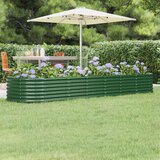  Povišena vrtna gredica od čelika 296 x 80 x 36 cm zelena | shoptok.hr