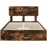  Krevet s od storage Dimljeni hrast 135 x 190 cm | Shoptok.si