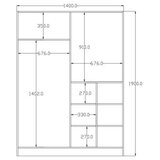 Hanah home Ormar Rb-093, 140x190x56 cm, Bijeli | Eponuda.ba