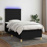  box spring s madracem LED crni 80 x 200 cm od tkanine | shoptok.hr