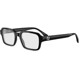 Squared Black Rectangular Eyeglasses ONE SIZE (53) Črna/Kristalna