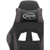  Gaming stol z oporo za noge črno in sivo umetno usnje, (21377251) | Shoptok.si
