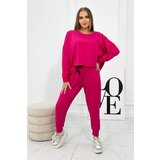 Kesi Set 2-piece sweatshirt + fuchsia trousers Cene
