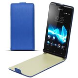 Preklopni etui / ovitek / zaščita NeoSlim za Sony Xperia J ST26i - modri Cene