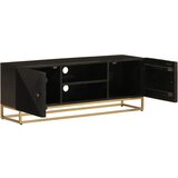  The Living Store TV omarica črna 110x30x40 cm trden mangov les in železo - TV Omarica, (21442328) | Shoptok.si