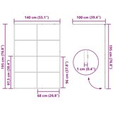  Zid za walk-in tuš Crna 140 x 195 cm Staklo otporno na udarce | Eponuda.ba