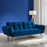 Bessagi Home Zofa S Posteljno Funkcijo Cora, Modra, Žamet | Shoptok.si