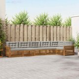  Set vanjskih sofa 6 pcs Prirodna i svijetlo siva | shoptok.hr
