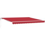 vidaXL Automatska Uvlačiva Tenda Crvena 400x350 cm, Tenda Zamjenski Materijal za 4x3.5 m Ram Crvena | shoptok.hr