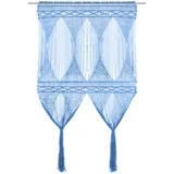vidaXL Zavesa makrame modra 140x240 cm bombaž, (21024737)