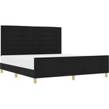  Krevetna konstrukcija s uzglavljem Crna 180 x 200 cm tkanina | Eponuda.com