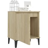  Noćni ormarići s metalnim nogama boja hrasta 40 x 30 x 50 cm | shoptok.hr