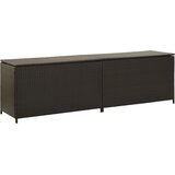Poli Vrtna kutija za pohranu od poliratana 200 x 50 x 60 cm smeđa Cijene