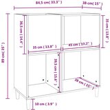 vidaXL Omarica za gramofonske plošče siva sonoma 84,5x38x89cm inž. les | Shoptok.si