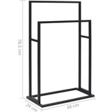  Samostojeći stalak za ručnike crni 48 x 24 x 78 5 cm željezni | shoptok.hr