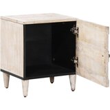  Nočna omarica Bela 40 x 33,5 x 46 cm Masiven les manga, (5000209715) | Shoptok.si