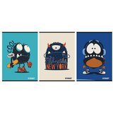 STREET Zvezek A5 Monsters, brezčrtni, 54 listov, sortirano, 1 kos | Shoptok.si