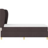 Box Spring Krevet s Madracem - Tamnosmeđi 90x200 cm Tkanina | shoptok.hr