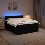  Boxspring krevet s madracem Crna 140 x 190 cm Tkanina | shoptok.hr