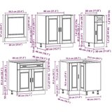  11-dijelni set kuhinjskih ormarića Porto konstruiranog drva | shoptok.hr