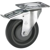 DÖRNER + HELMER 716565F Transportni uređaj okretni kotač 100x32mm Kula, termopl. gumeni kotač siva. FAD, ploča 105x85mm, Cijene