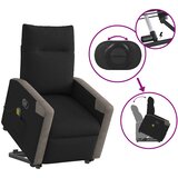  Masažni naslonjač na podizanje od tkanine crni | shoptok.hr