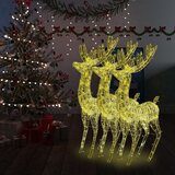 vidaXL XXL severni jelen iz akrila 250 LED 3 kosi 180 cm toplo bel | Shoptok.si