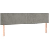 Maison Chic Posteljno vzglavje - Vzglavna omarica 2 kosa svetlo sivo 80x5x78/88 cm žamet, (22077008) | Shoptok.si