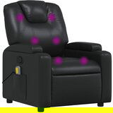 Maison Chic masažni naslanjač - Relax naslanjač črno umetno usnje, (22134352) | Shoptok.si
