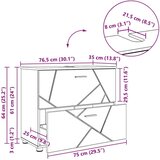 vidaXL kopalniška omarica s predalom sonoma hrast 76.5 x 35 x 64 cm | Shoptok.si