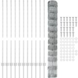  Stupovi za ograde 22 kom U-Channel 120 cm Galvanizirani čelik | shoptok.hr