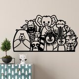 Wallity Zidna dekoracija Hayvanlar-S, 105x1.5x59 cm, 1.5 mm, Crna Cene