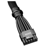 Be Quiet! CPH-6610 12VHPWR PCI-E adapter kabel (12-pinsko napajanje, 1 konektor, navoj na svakoj žici, 60 cm, crni) Slike