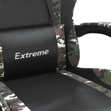  Vrtljivi gaming stol z oporo za noge črno kamuflažno um. usnje, (20699203) | Shoptok.si