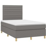  Krevet box spring s madracem LED tamnosivi 120 x 200 cm tkanina | shoptok.hr