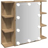  Ormar s ogledalom i LED-om Artisan hrast 70x16,5x60 cm | Eponuda.ba