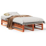 Furnova Posteljni okvir brez vzmetnice voščeno rjav 75x190 cm borovina, (21941582) | Shoptok.si