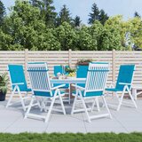  Jastuci za vrtne stolice 6 kom plavi 120 x 50 x 3 cm od tkanine | shoptok.hr