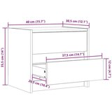  Posteljne mize 2 pcs Voskast rjav 40 x 30,5 x 35,5 cm Borovina, (5000107220) | Shoptok.si