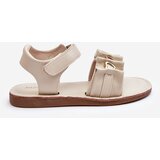 EVENTO Children's Sandals With Velcro Hearts Beige Havana | Shoptok.si