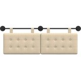  Držeće uzglavlje Zidne tkanina - Krema 120 cm bez LED | shoptok.hr