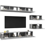  6-dijelni set TV ormarića siva boja betona konstruirano drvo | shoptok.hr