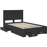 Konstrukcija postelje Črna 135 x 190 cm Konstruiran les, (5000103767) | Shoptok.si