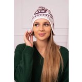 Kesi marka niezdefiniowana Women's cap Maryla K406 burgundy+white+beige Cijene