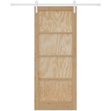  Klizna vrata Prirodna i bijela 86 x 211 cm Masivna borovina | shoptok.hr