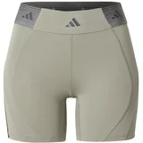 Adidas Sportske hlače 'HYGLM SHO Q3' antracit siva / grafit siva / zelena